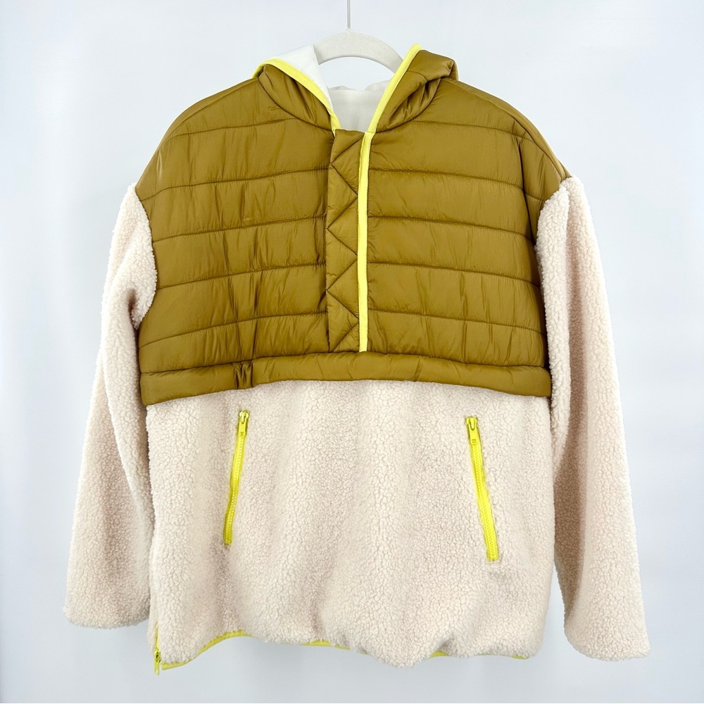 MOTHER Sher-Puff Zip Fleece Sherpa Pullover NEW - Picture 4 of 14